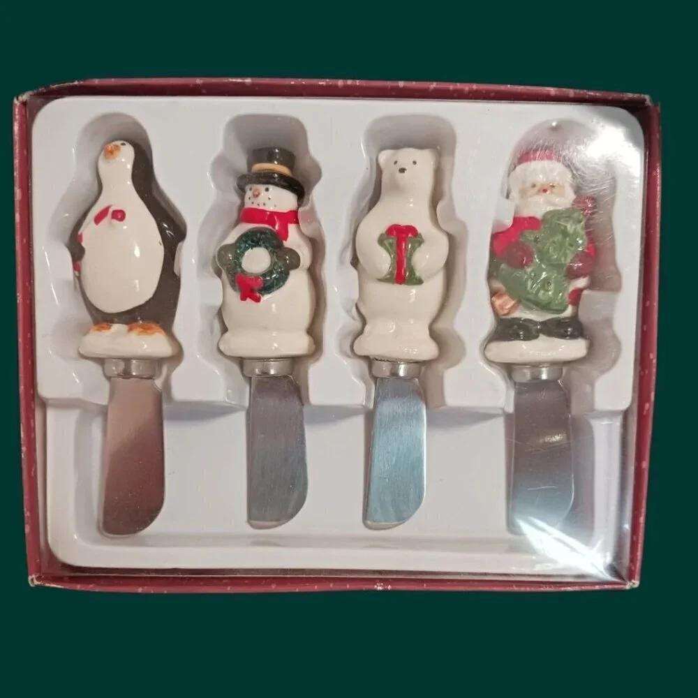 Russ Moments Of Wonder Stoneware Holiday Spreader Set 4-Piece